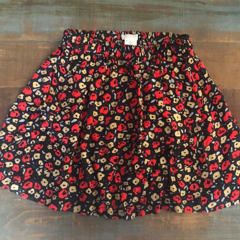 Floral Print Skater Skirt